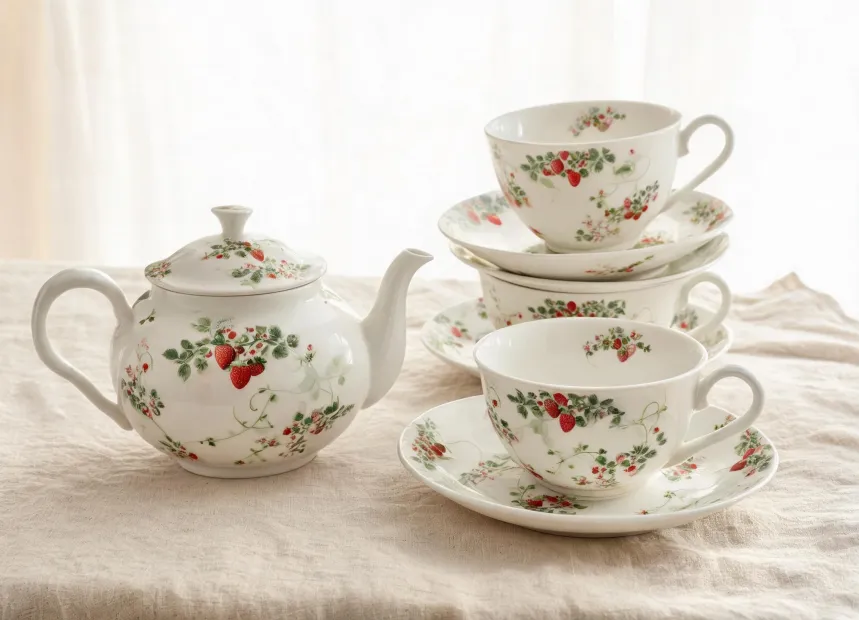 Wild Strawberry bone china table story